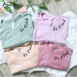 Spring Be kind Soft Graphic T shirt S-2X top